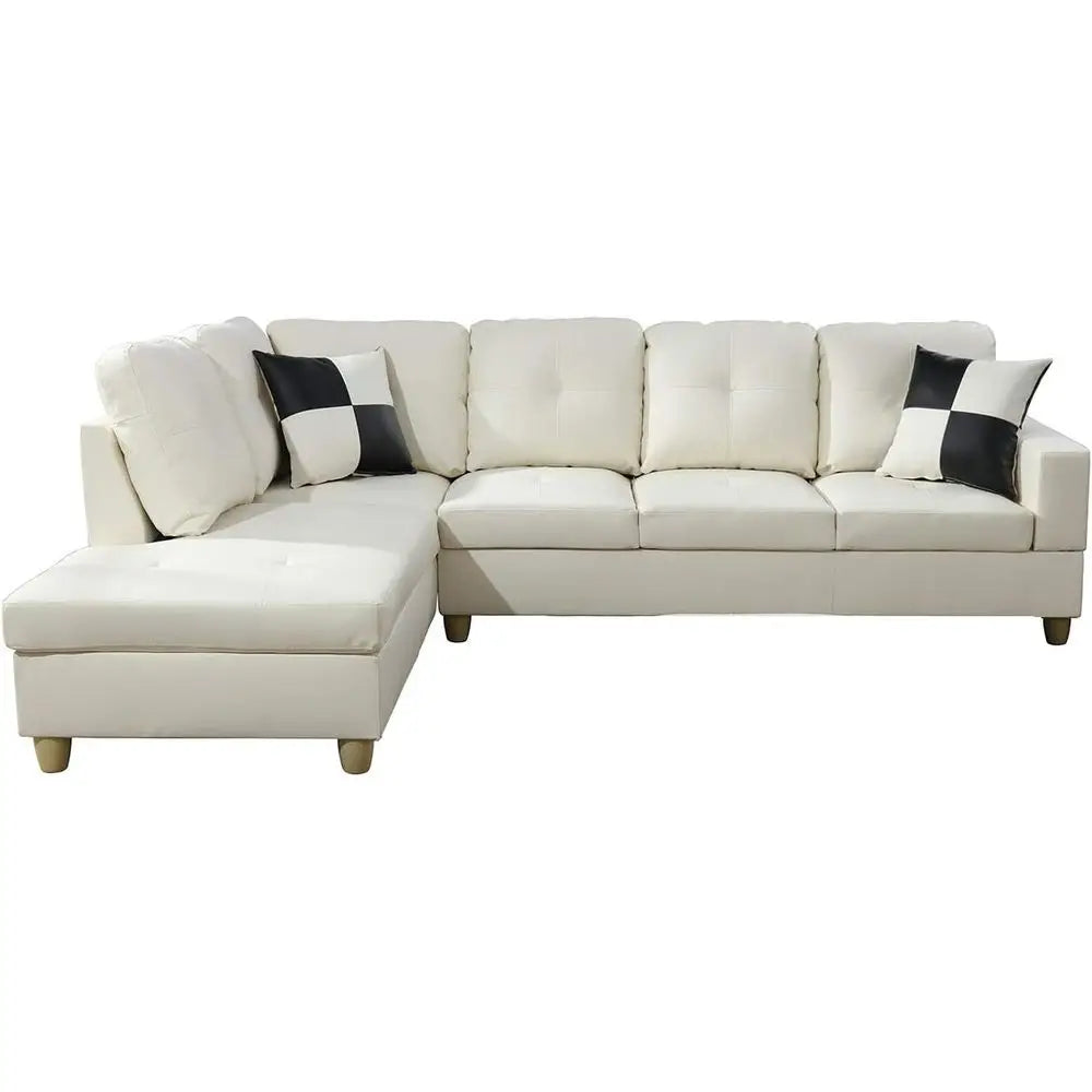 Leather L-Shape Sectional Sofa