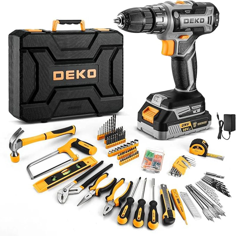 DEKO 20V cordless drill kit