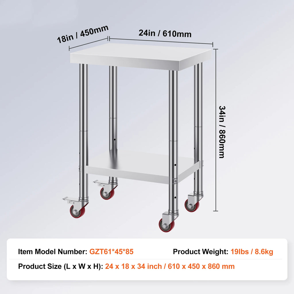 Stainless Steel Kitchen Worktable