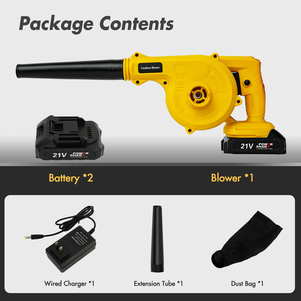 2-in-1 Cordless Leaf Blower 21V