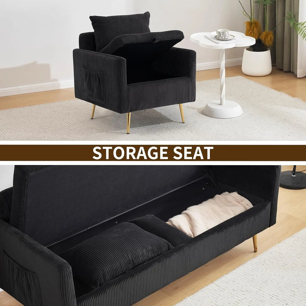 3pc Storage Sofa Set  Loveseat Accent Chairs