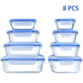 8pcs Glass Food Storage Containers Set