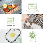 12pcs Glass Lunch Box Food Storage