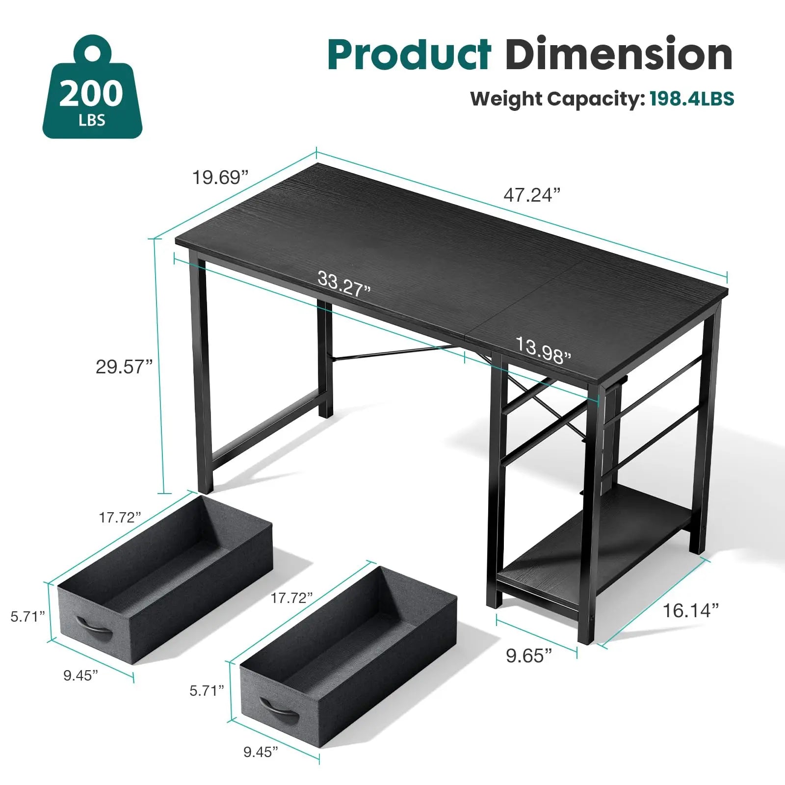 47IN Computer Desk