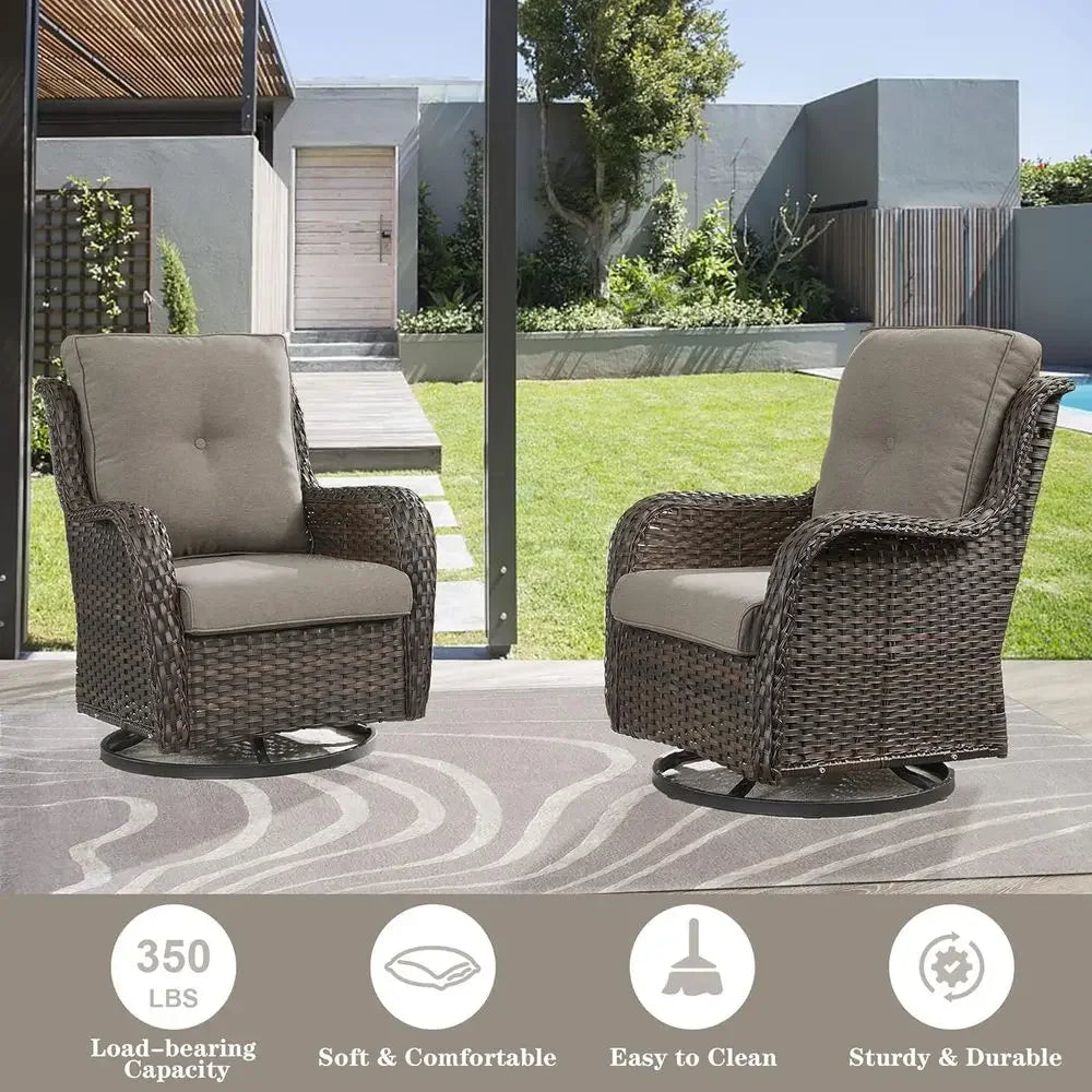 Gray Cushioned 5-Piece Patio Furniture Set