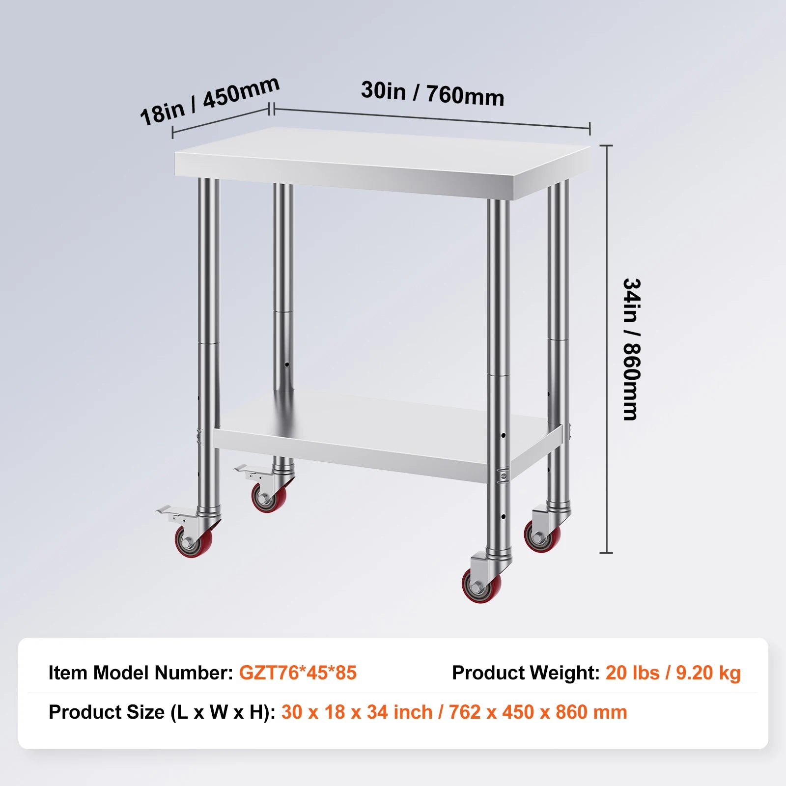 Stainless Steel Kitchen Worktable