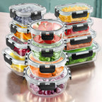 12pcs Glass Lunch Box Food Storage