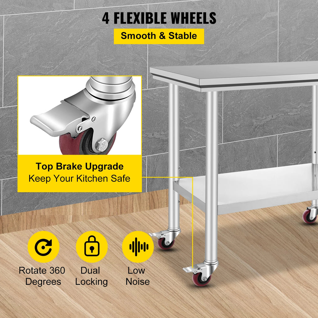 Stainless Steel Kitchen Worktable
