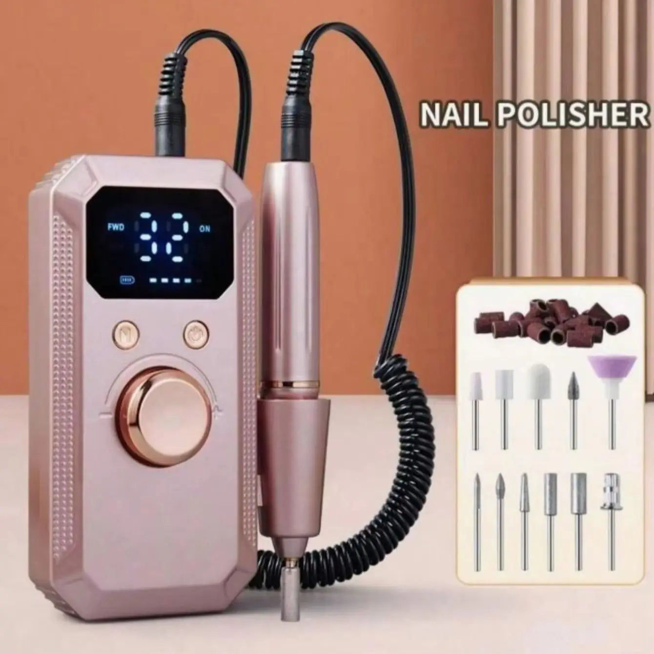 Professional Cordless Rechargeable Electric Nail Drill