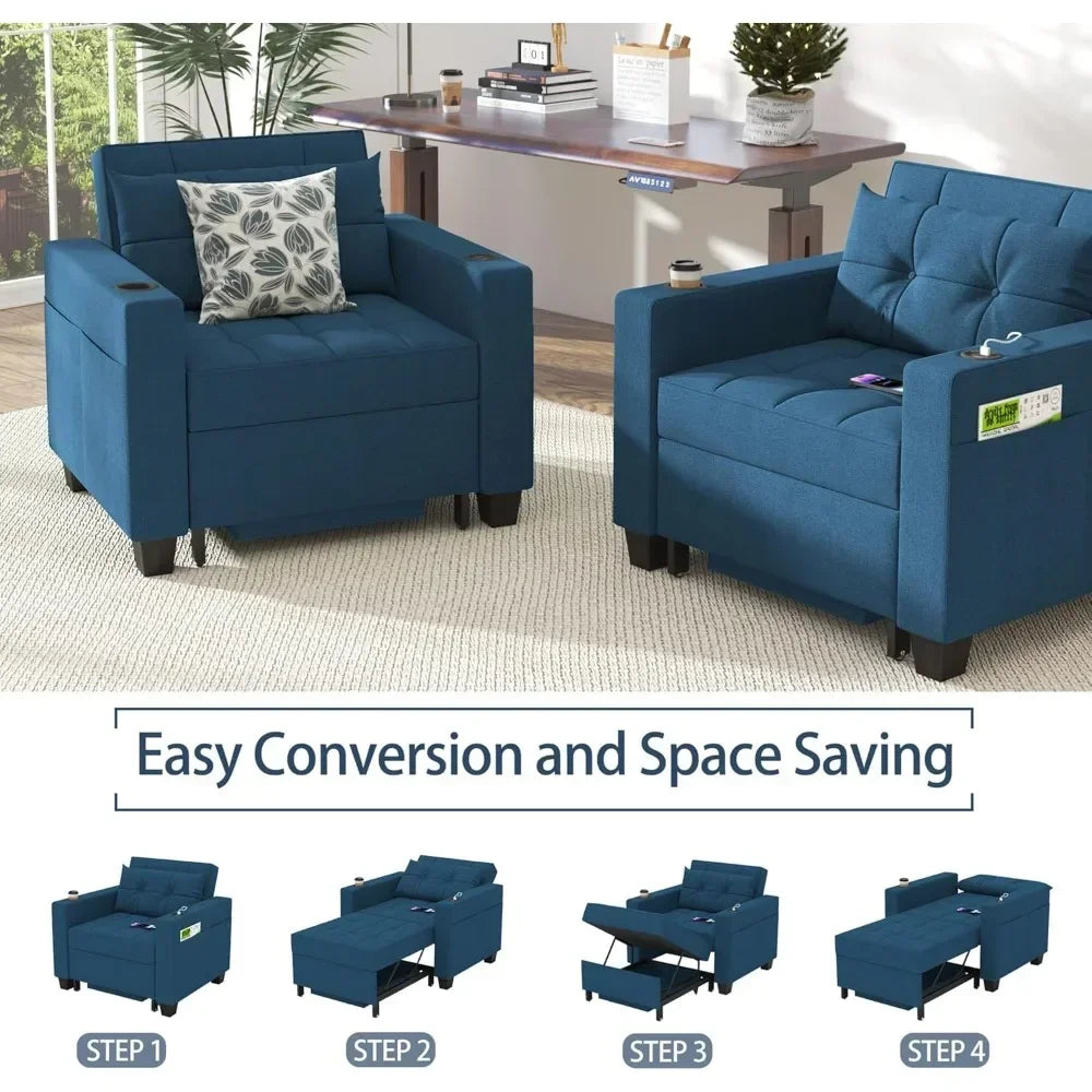 3-in-1 convertible chair bed