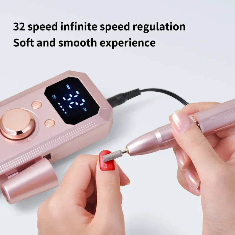 Professional Cordless Rechargeable Electric Nail Drill