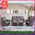 Gray Cushioned 5-Piece Patio Furniture Set