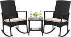 Rocking Chair Outdoor PE Rattan Patio Chairs