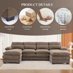 Sofa Set with Chaise and Ottoman