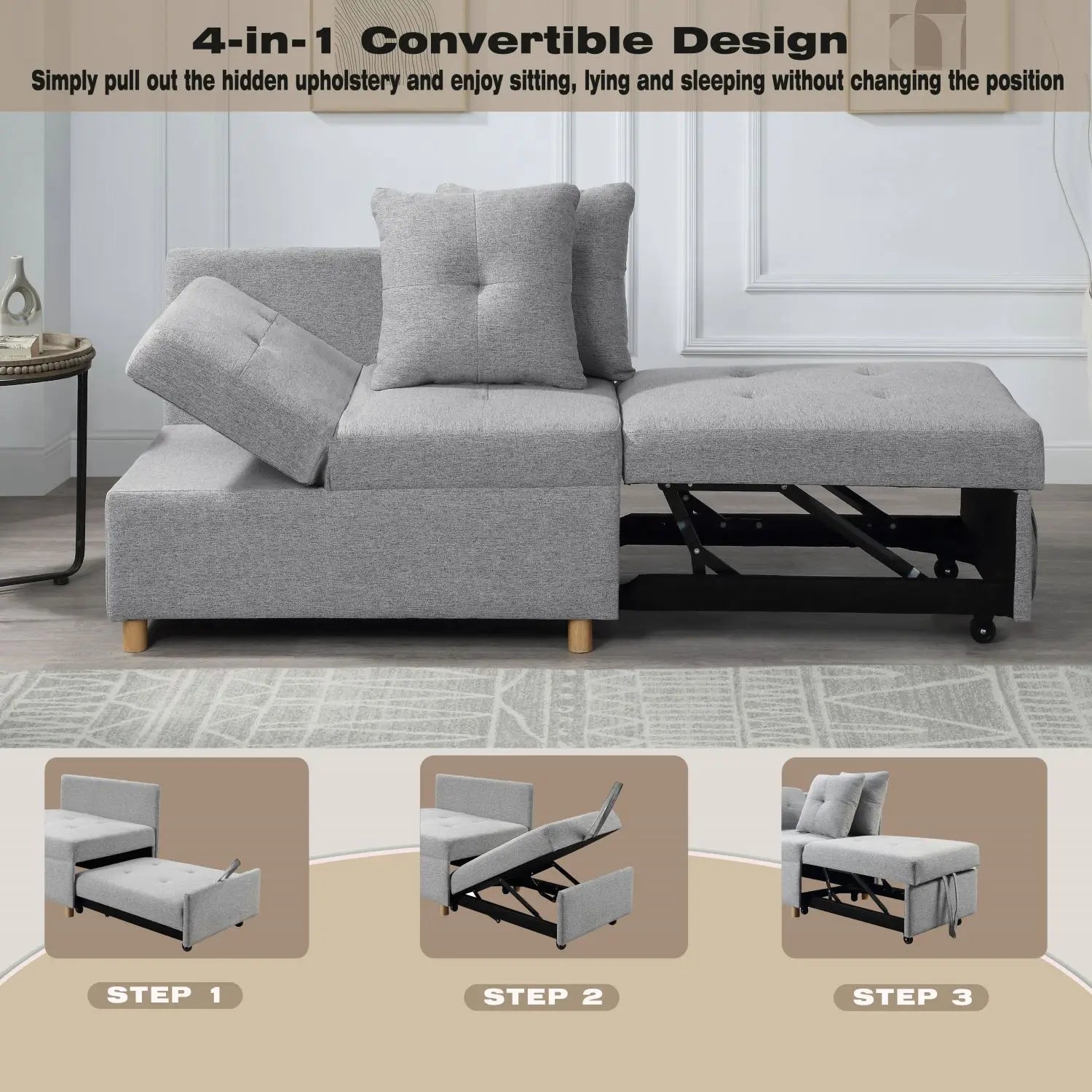Four in one convertible sofa