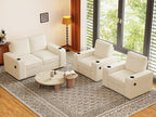3pc Storage Sofa Set  Loveseat Accent Chairs