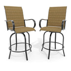 2 Piece Outdoor Swivel Bar Chairs