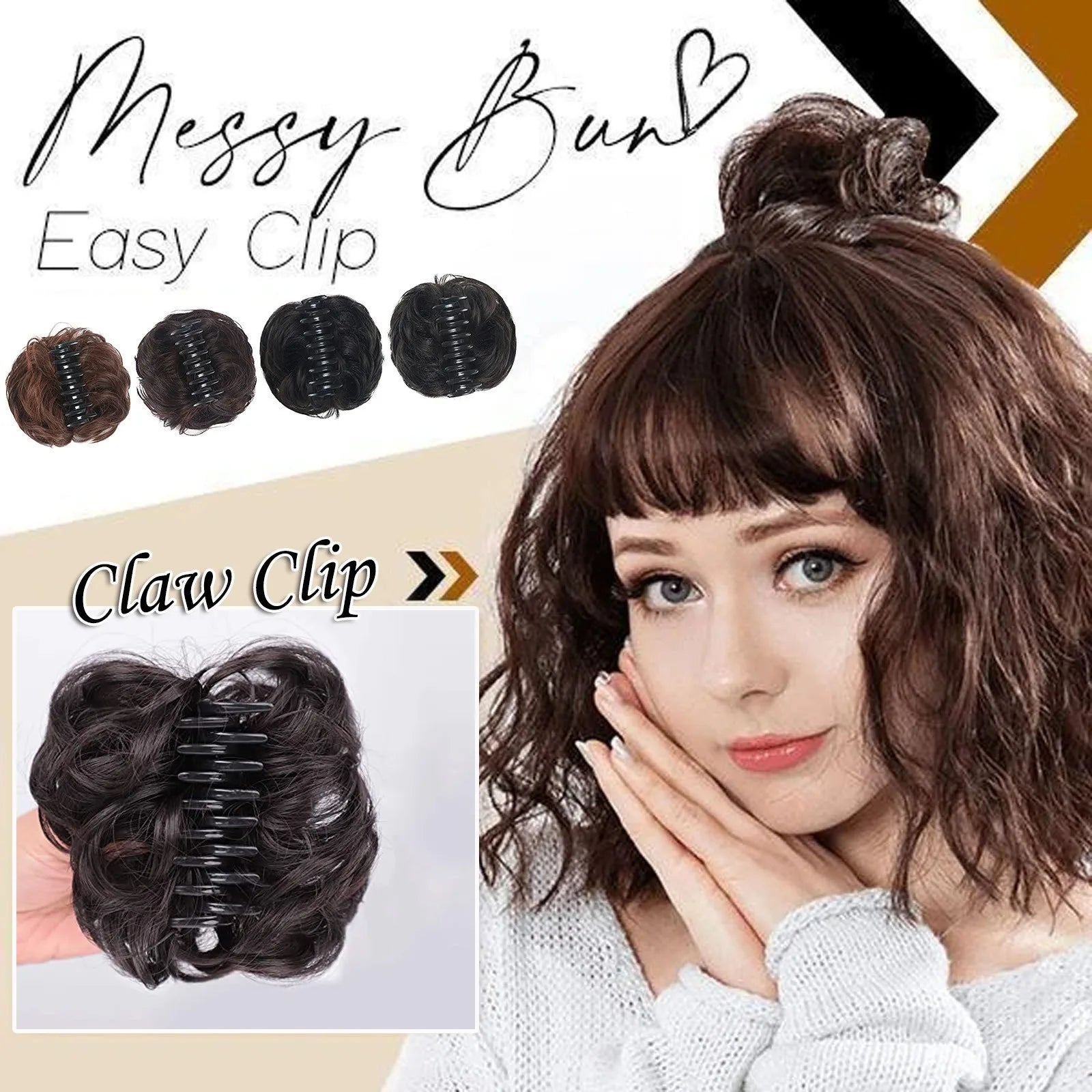 Synthetic Messy Hair Bun Hair Chignon