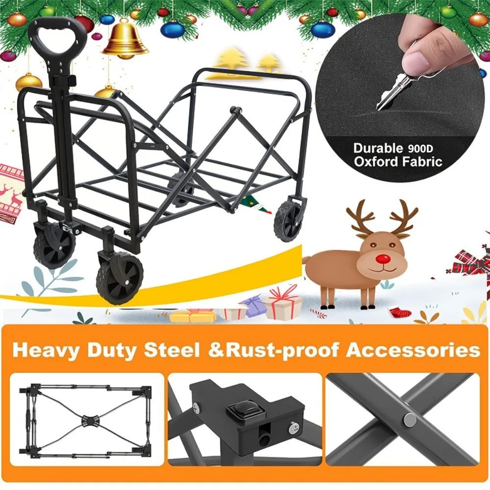 [Heavy Duty] Folding Wagon Cart